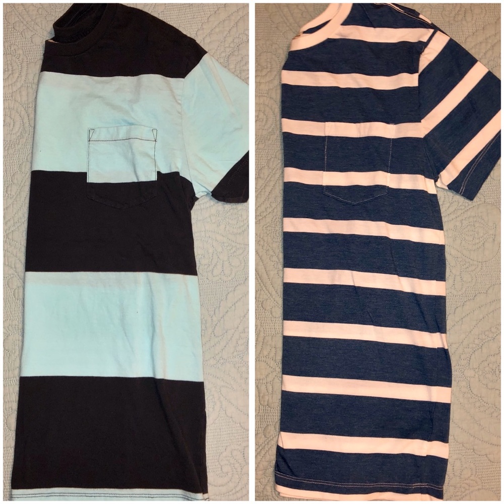 Two J. Crew “Broken In” Pocket Tees